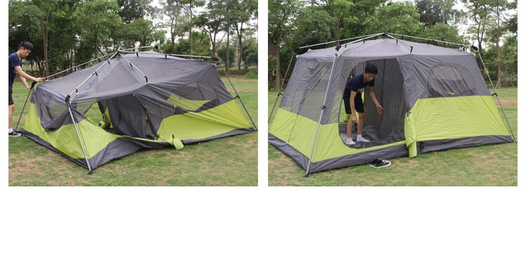 Cheap Goat Tents Outdoor Camping Automatic Tent 4 8 People Double layer Rainproof Beach One Bedroom One Living Room Ultra large Tent Tents 